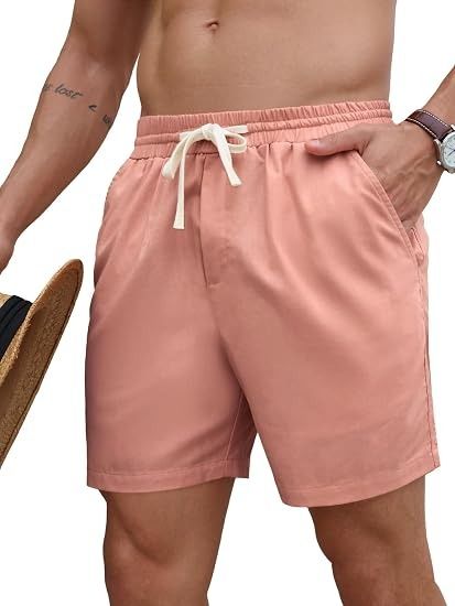 Men'S Pink Swim Shorts image 1